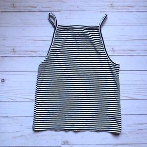 Black and White Stripe Tank Top